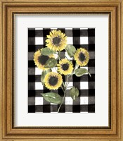 Framed Buffalo Check Sunflower II