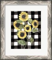 Framed Buffalo Check Sunflower II