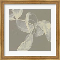 Framed White Ribbon on Beige I