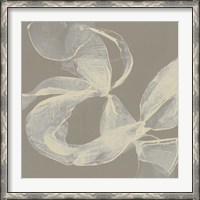 Framed White Ribbon on Beige II