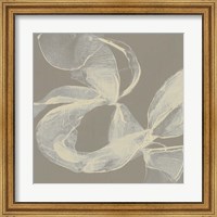 Framed White Ribbon on Beige II