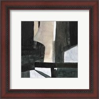 Framed 'Deconstructed Ebony I' border=