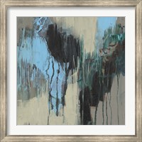 Framed Ocean Blue Abstract II