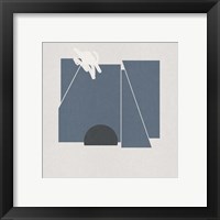 Framed 'Blue Felt II' border=