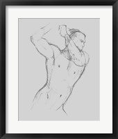 Framed Male Torso Sketch I