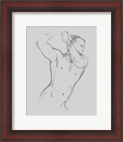 Framed Male Torso Sketch I
