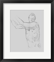 Framed 'Male Torso Sketch III' border=