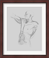 Framed Male Torso Sketch IV