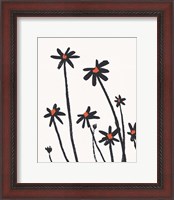 Framed 'Young Coneflowers II' border=