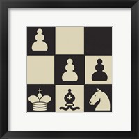 Framed 'Chess Puzzle III' border=