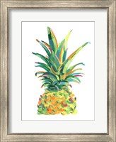 Framed Bright Pop Pineapple II