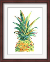 Framed Bright Pop Pineapple II