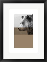 Geo Bear Framed Print