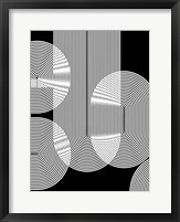 Graphic Black Shapes II Framed Print