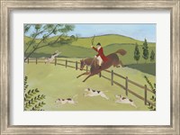 Framed Folk Art Fox Hunt II