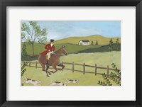 Folk Art Fox Hunt III Framed Print