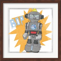 Framed 'Toy Tin Robots II' border=