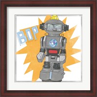 Framed 'Toy Tin Robots II' border=