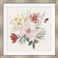 Framed Pink Posy Dance I