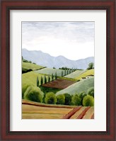 Framed Tuscan Valley Sketch II
