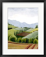Tuscan Valley Sketch II Framed Print