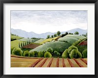 Framed Tuscan Valley Sketch III