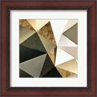 Framed Gold Polygon Wall I