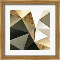 Framed Gold Polygon Wall I