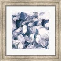 Framed Blue Shaded Leaves III