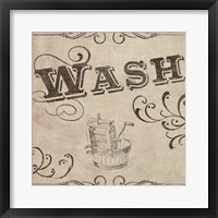 Vintage Laundry Signs II Framed Print
