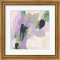 Framed 'Lavender Swirl I' border=