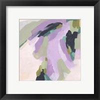 Framed 'Lavender Swirl II' border=
