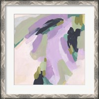 Framed 'Lavender Swirl II' border=