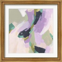 Framed 'Lavender Swirl III' border=