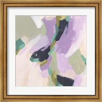 Framed 'Lavender Swirl III' border=