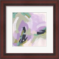 Framed 'Lavender Swirl IV' border=