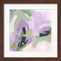 Framed 'Lavender Swirl IV' border=