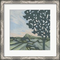Framed 'Sunset Tree II' border=