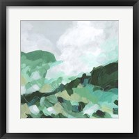 Aqua Valley I Framed Print
