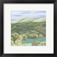 Framed 'Hill Lines III' border=