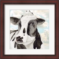 Framed Portrait of a Cow I