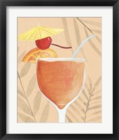 Framed 'Tropical Cocktail I' border=
