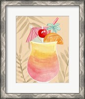 Framed 'Tropical Cocktail IV' border=