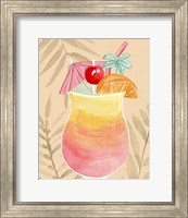 Framed 'Tropical Cocktail IV' border=