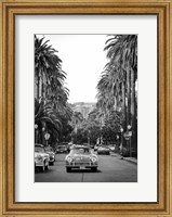 Framed Boulevard in Hollywood (BW)