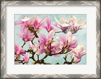 Framed Magnolia Branch (turquoise)