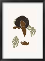 Framed Boho Monstera Leaves II