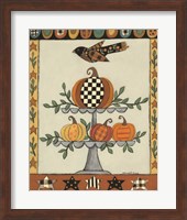 Framed Two Tiered Patterned Pumpkins