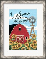 Framed Welcome Family & Friends Barn