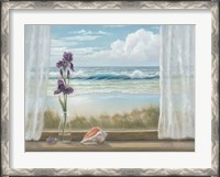 Framed Irises on Windowsill